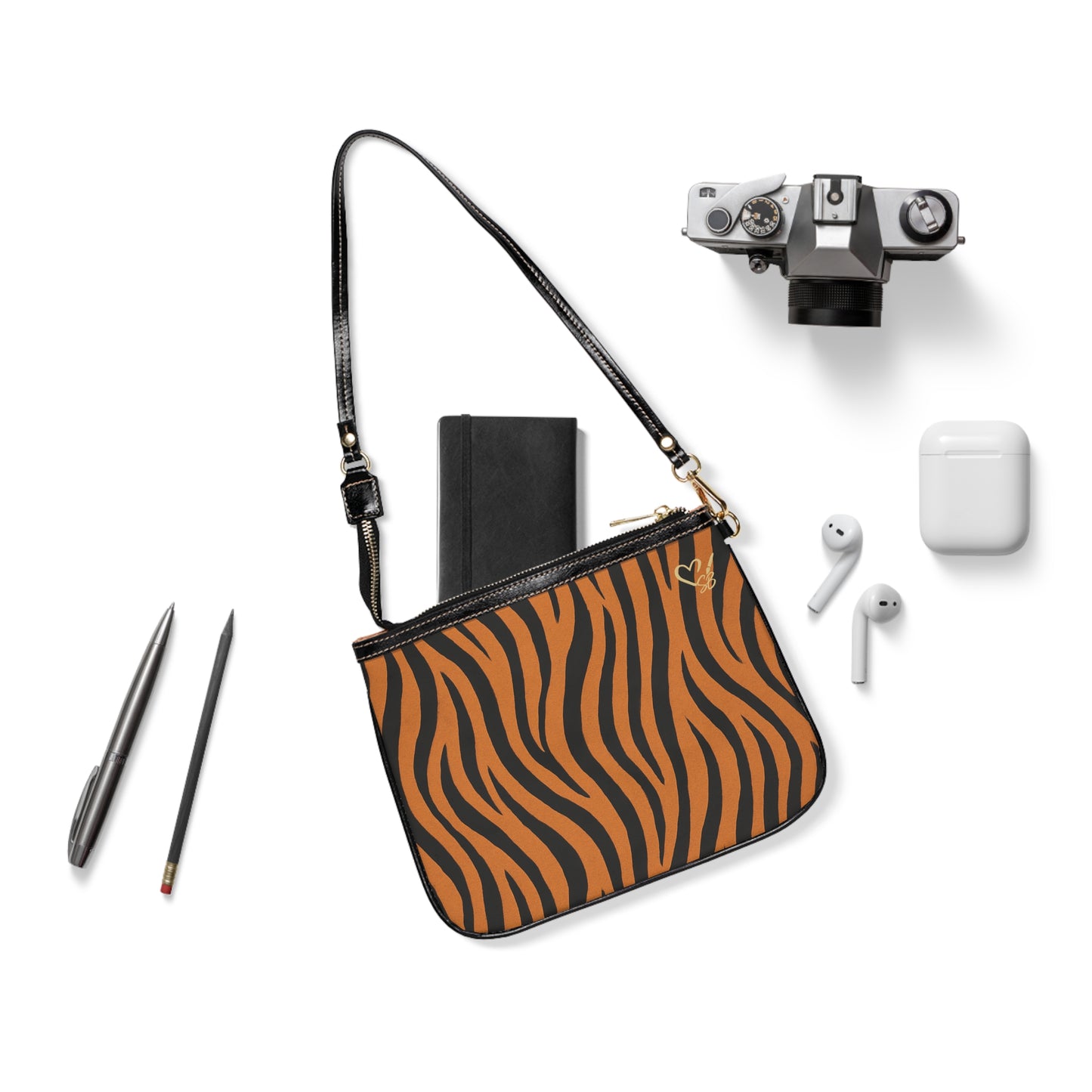 Bolso Pequeño de Hombro con Estampado de Tigre