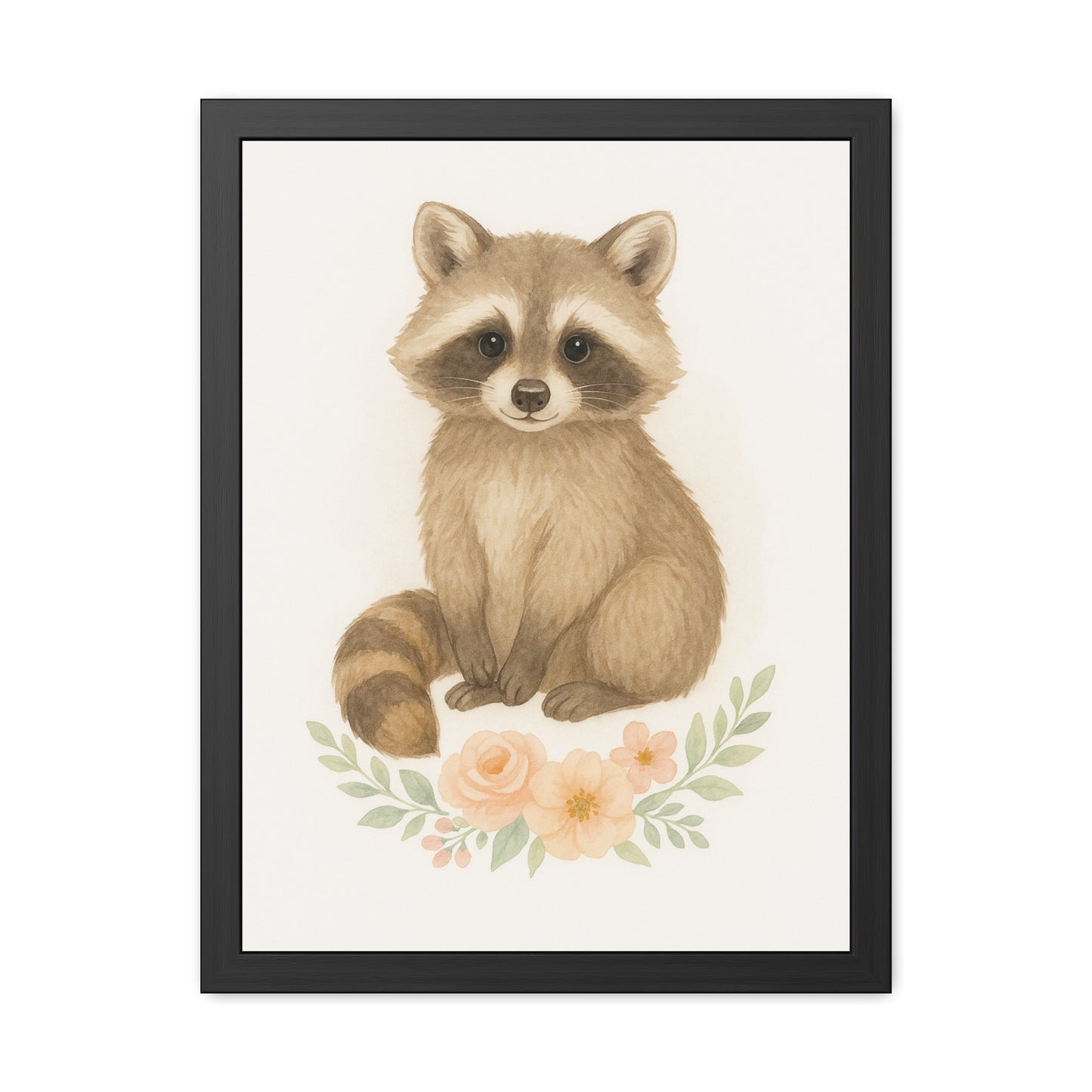 Racoon-Woodland Friends Country Chic Framed Poster