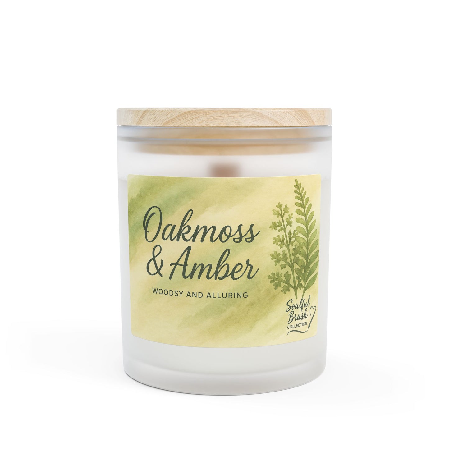 Colección Soulful - 9 maravillosas velas aromáticas — Frasco de vidrio esmerilado de 11 oz con tapa de madera