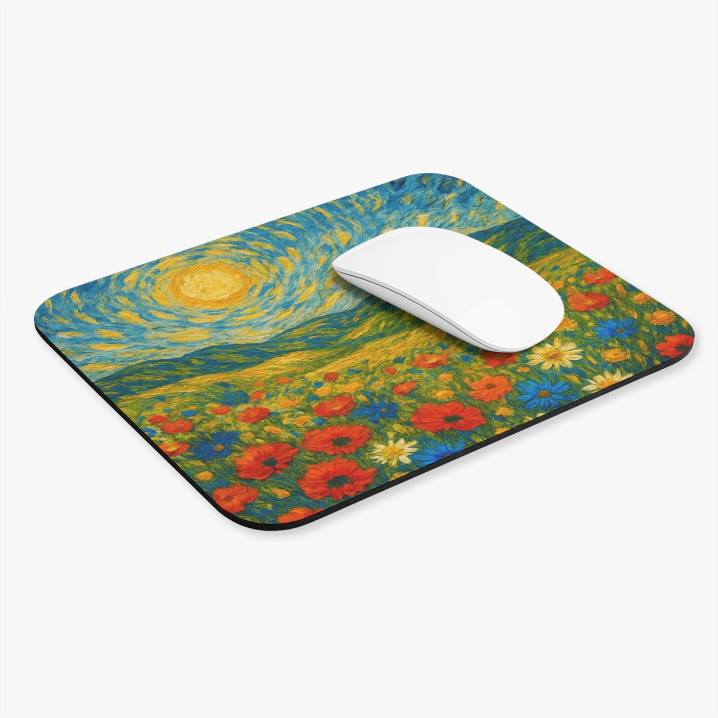 Meadow- Landscape Mouse Pad, Floral Desk Accessory-Artistic Collection
