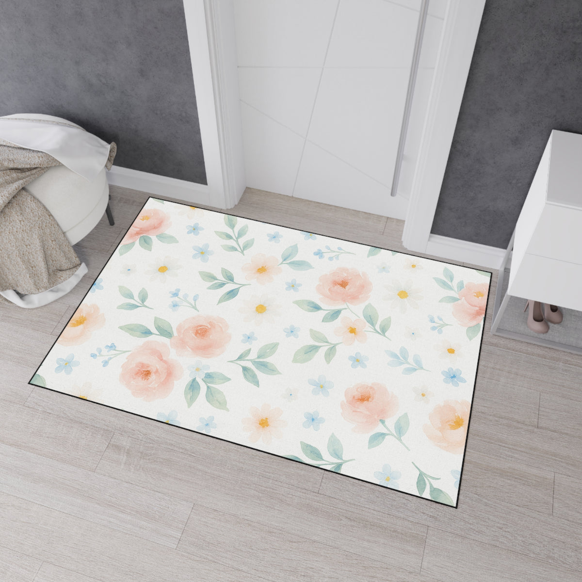 Alfombra de juego para guardería Woodland Friends — Estilo rústico moderno - Rosas