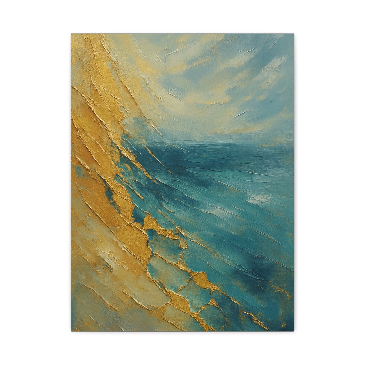 Gold Coast 2- Coastal Abstract Collection-Fine Art Canvas Print
