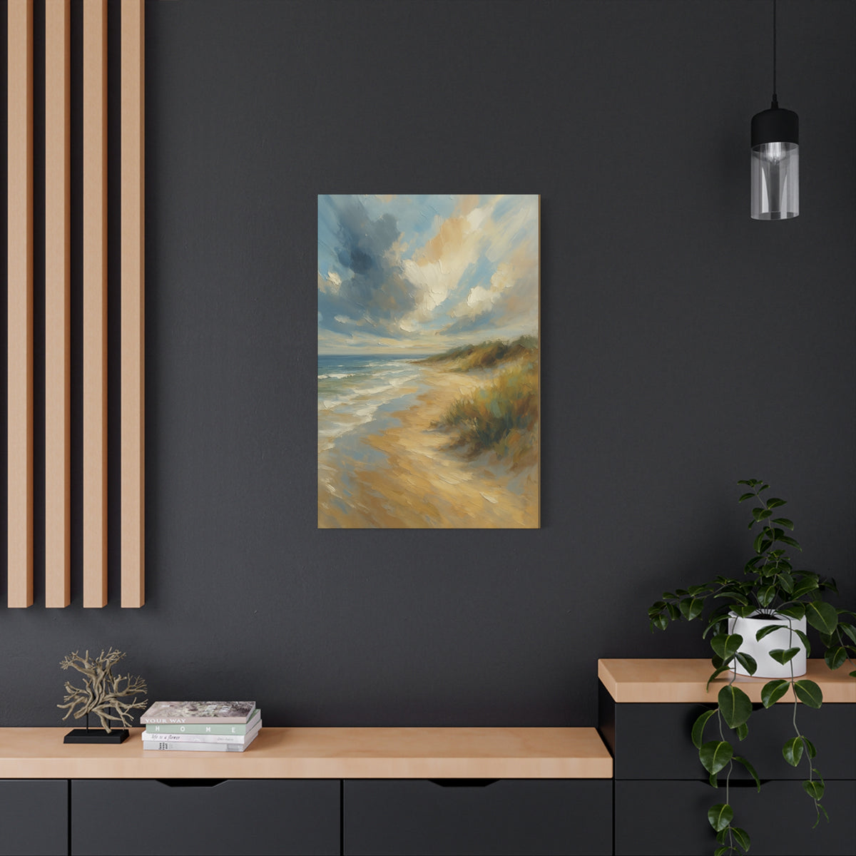Coastal Dunes Matte Canvas Wall Art — Beach Landscape Painting