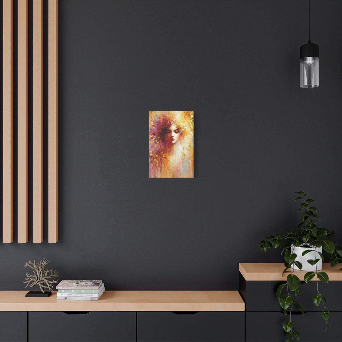 Disuélvete en la Luz — Impresión en Lienzo de Arte Fino — Impresión Abstracta Femenina — Obra de Arte Relajante y Moderna