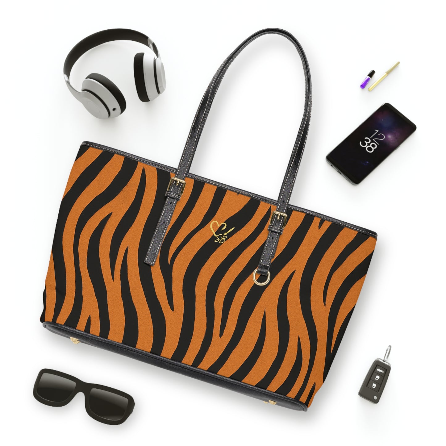 Tiger Stripe - PU Leather Shoulder Bag