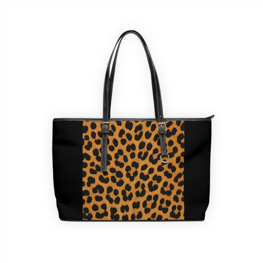 Leopard Print PU Leather Shoulder Bag – Chic Animal Print Tote for Everyday Wear