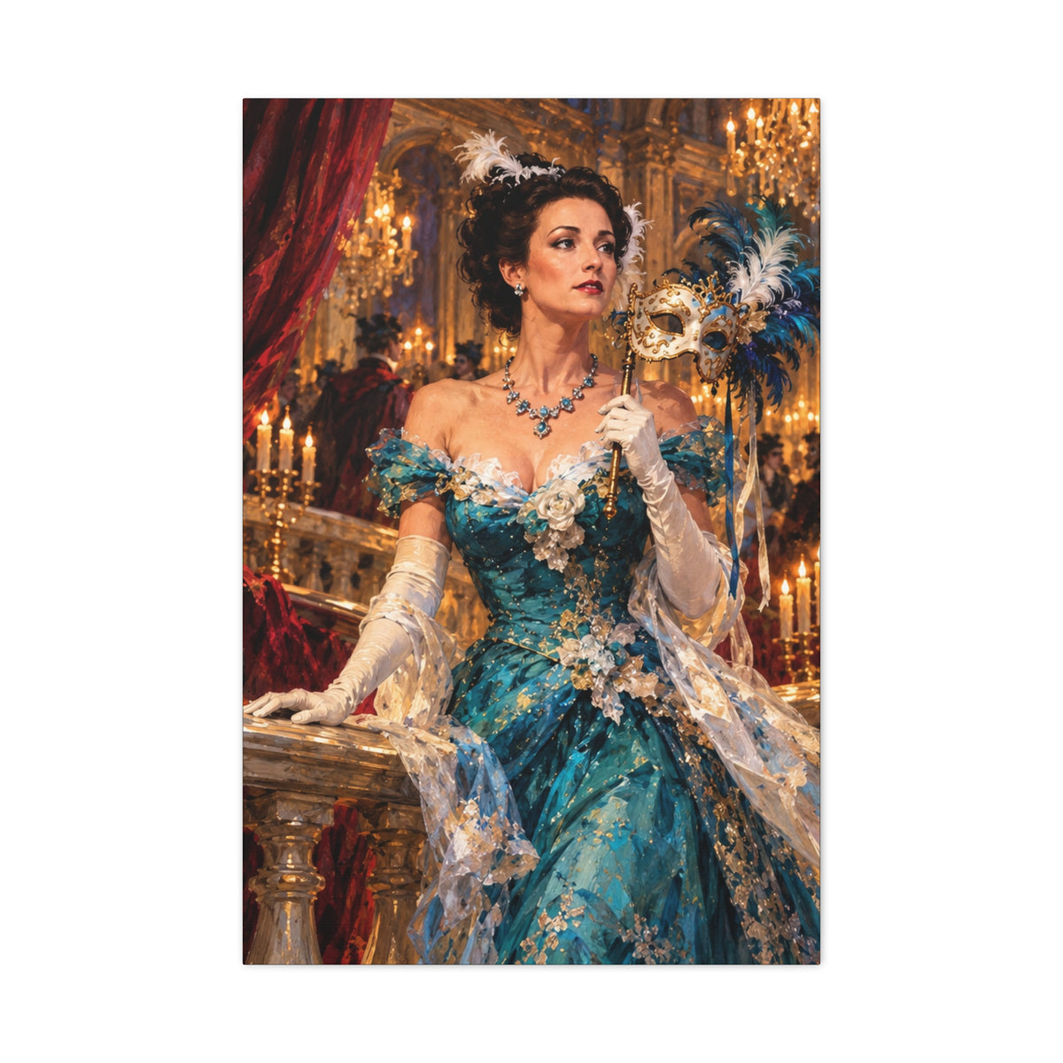 Victorian Masquerade Ball Canvas Wall Art