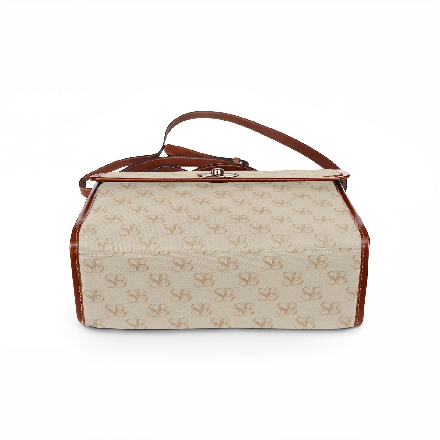 Bolso bandolera de lona color arena - Bolso de lona - Bolso bandolera monogramado impermeable