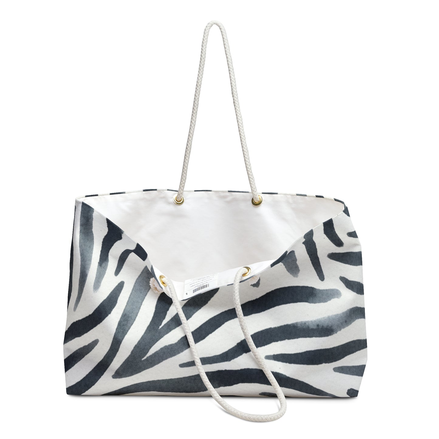 Bolso de Viaje Weekender con Estampado de Cebra para Viajes y Ocio