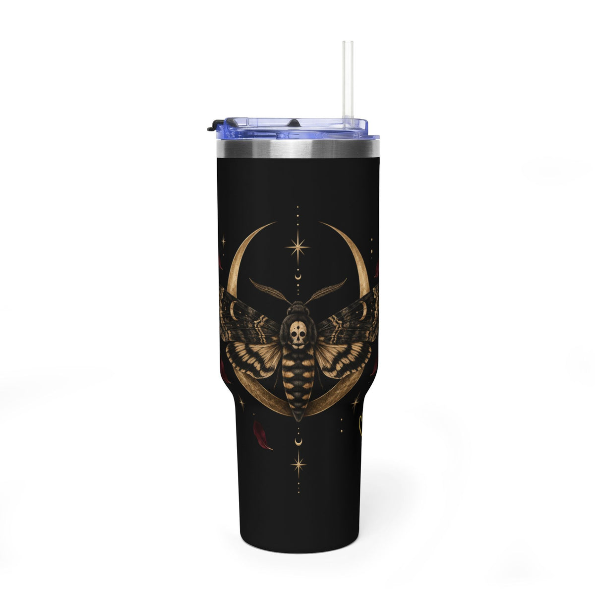 40oz Moth & Crescent Vacuum Tumbler – Insulated Travel Mug