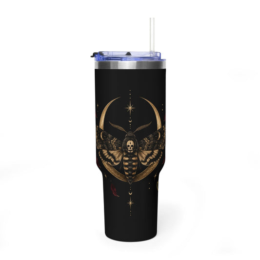 40oz Moth & Crescent Vacuum Tumbler – Insulated Travel Mug