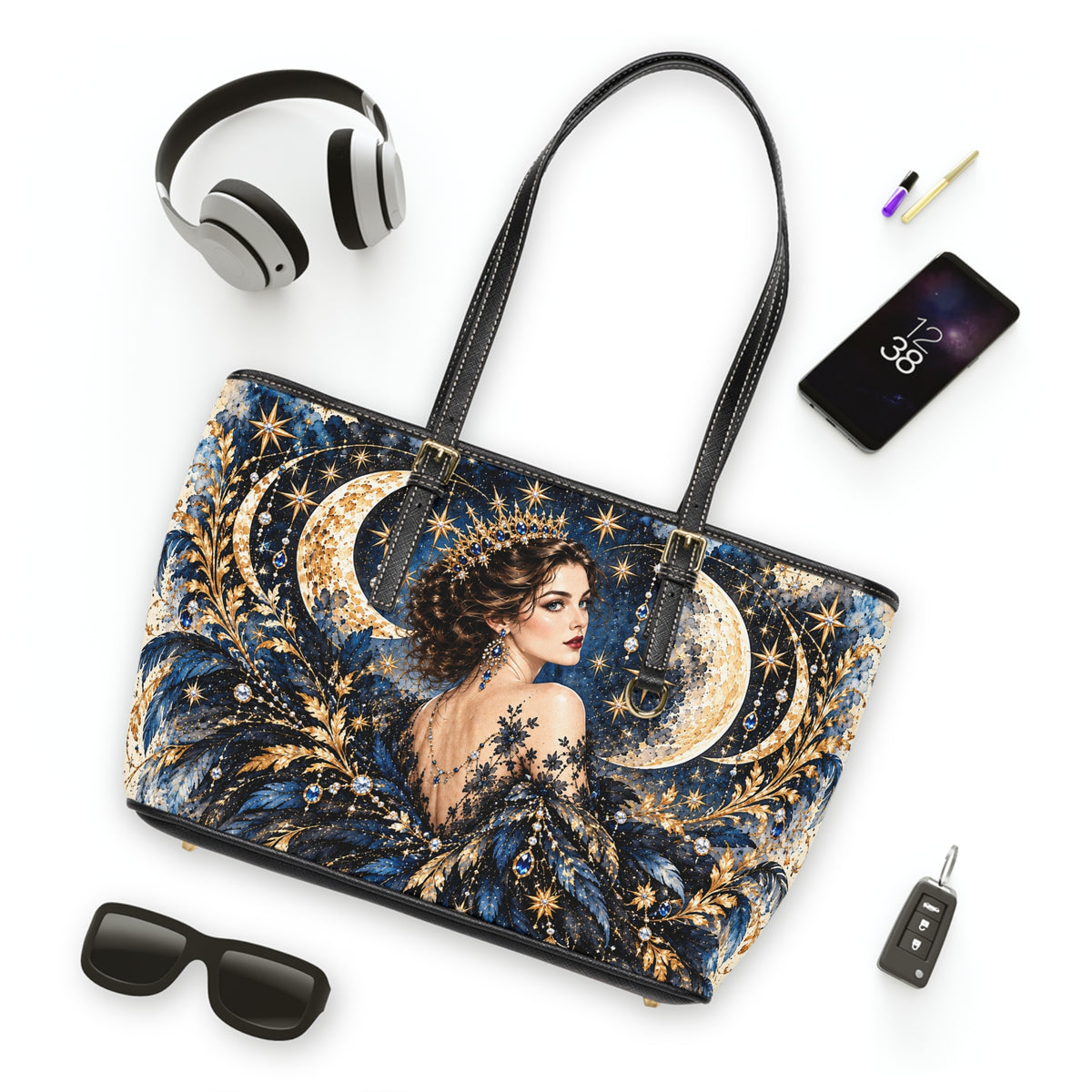 Celestial Muse PU Leather Shoulder Bag