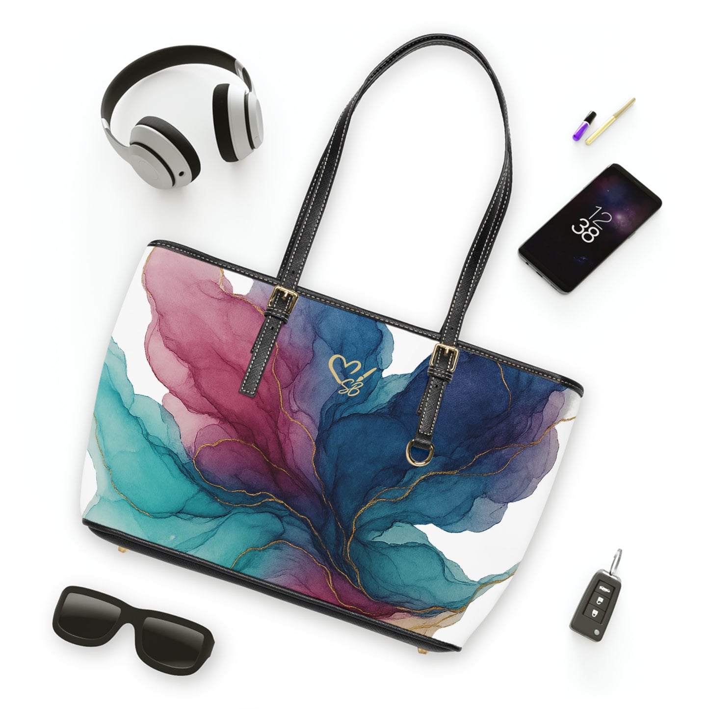 Heather Floral Artisan PU Leather Shoulder Bag — 2025 Wearable Art