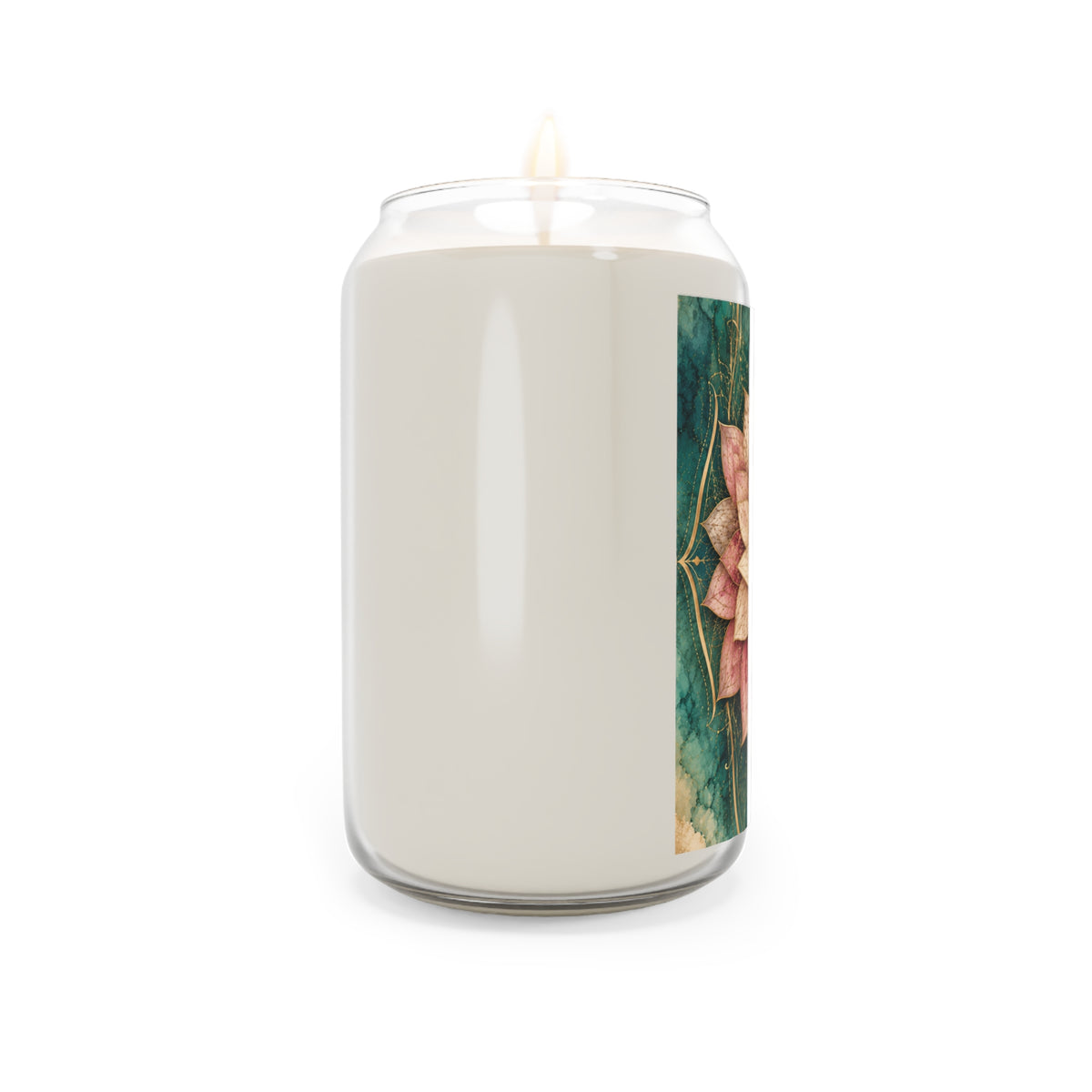 Lotus Mandala Soy Candle — 13.75 oz Scented Jar