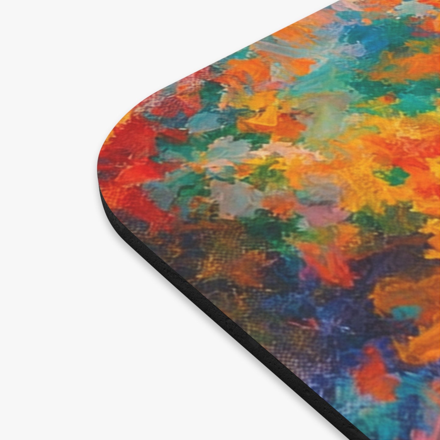 Abstract Color Burst Mouse Pad — Vibrant Painterly Desk Mat