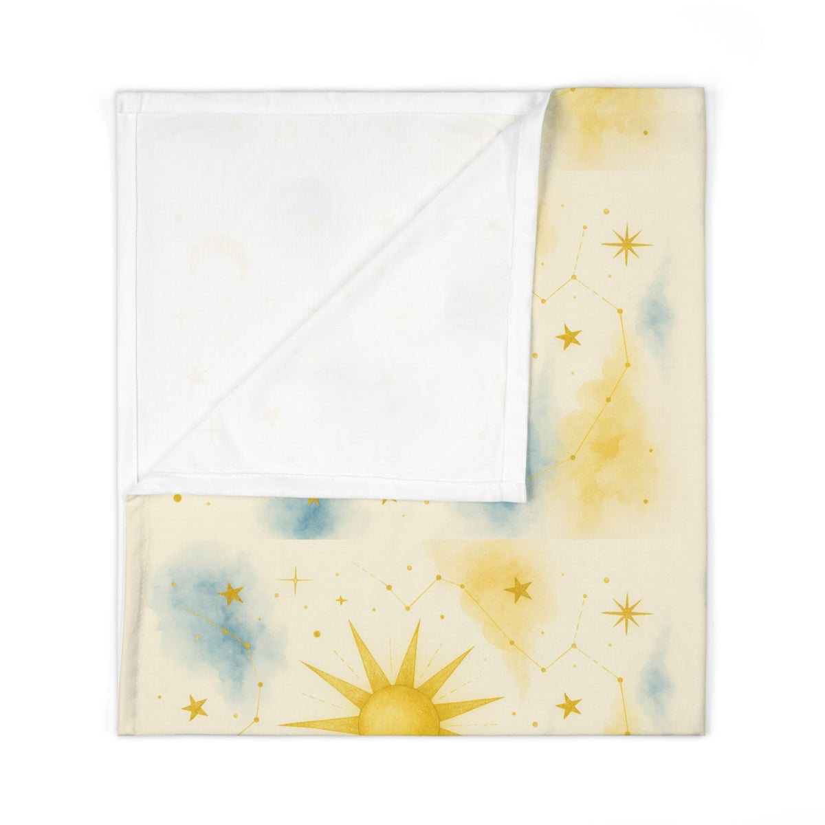 Sol Serenade (3) - Colección Sueños Celestiales - Manta de arrullo - Envoltura suave para bebés con temática espacial