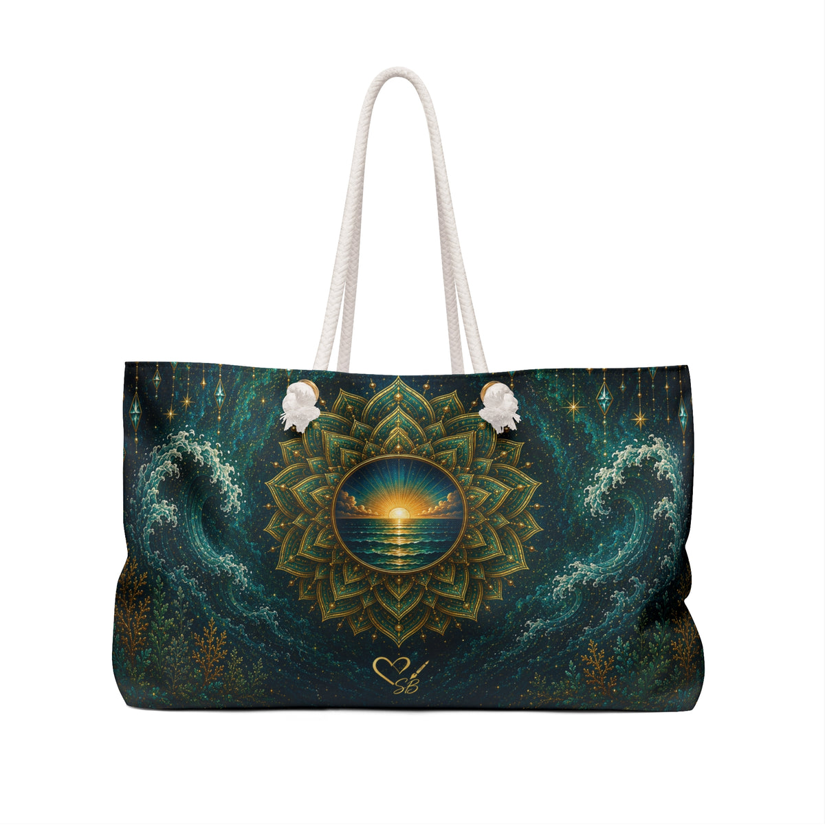 Ocean Serenity Mandala Weekender Bag