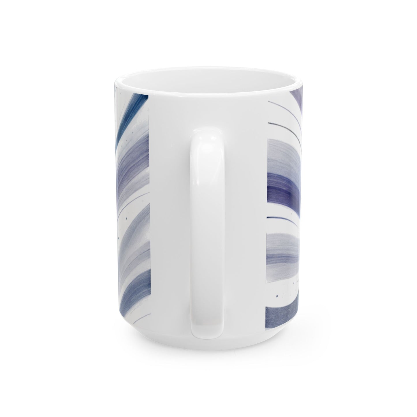 Blue Swirl-Soulful Collection- Ceramic Mug —Wave Pattern Coffee Cup (11oz, 15oz)