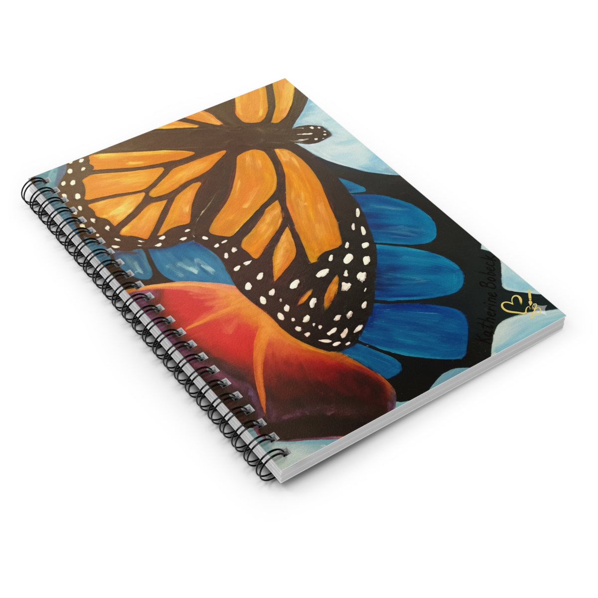 Butterfly Floral Spiral Notebook — Ruled Journal for Notes & Sketches