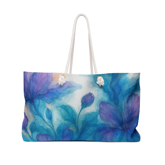 Bolsa de fin de semana con diseño floral Blooms of the Day - Elegante bolso de playa para viajes y uso diario