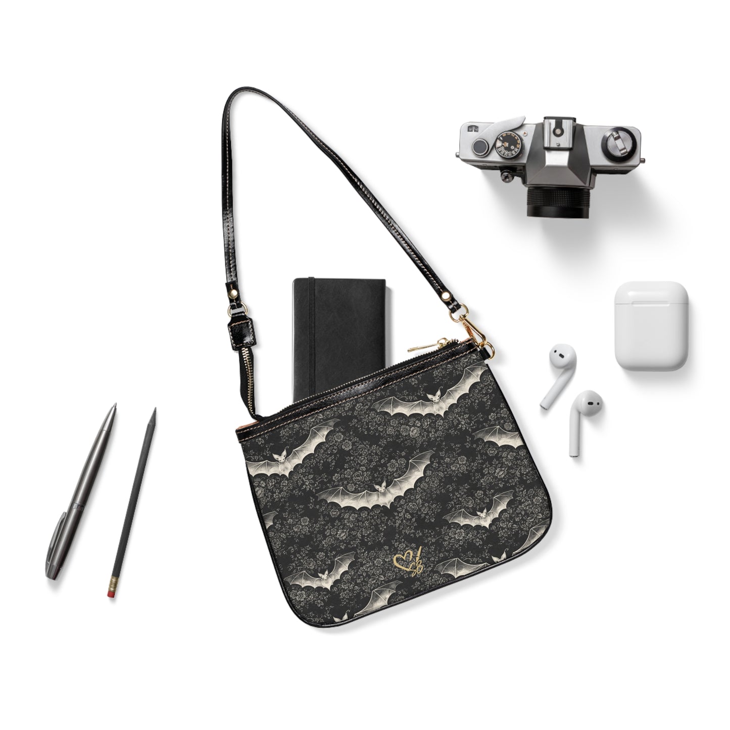 Eclipse Noir Small Shoulder Bag – Gothic Evening Crossbody Purse