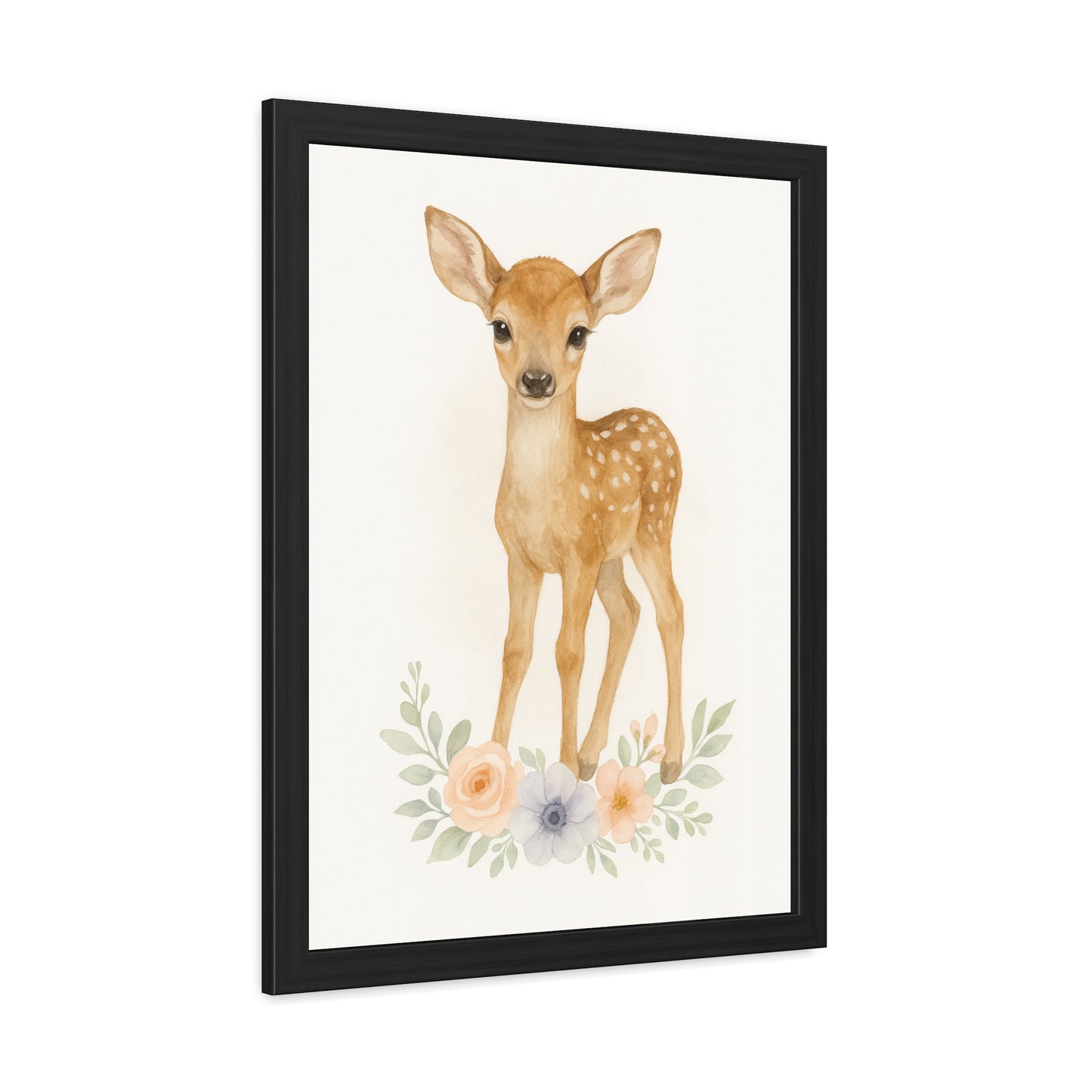 Póster enmarcado Fawn-Woodland Friends Country Chic
