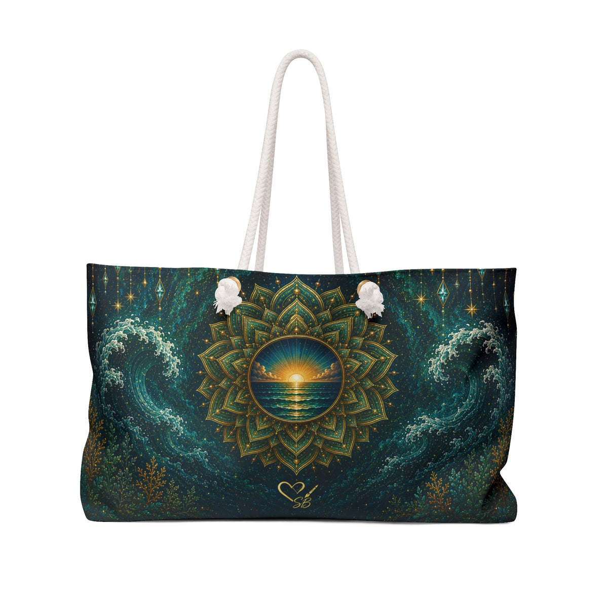 Ocean Serenity Mandala Weekender Bag