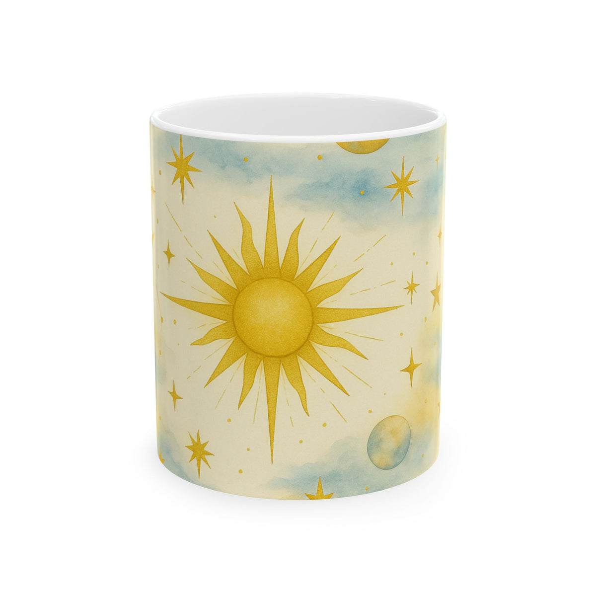 Celestial Sun and Moon-Celestial Dreams Collection- Mug 11oz - Starry Universe Design