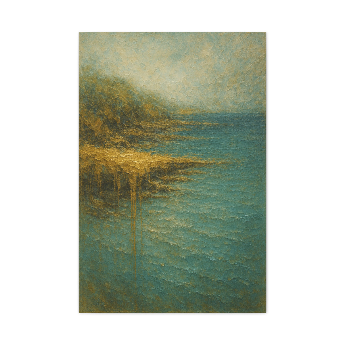 Acantilado Gold Coast-Colección abstracta costera-Lienzo de arte fino