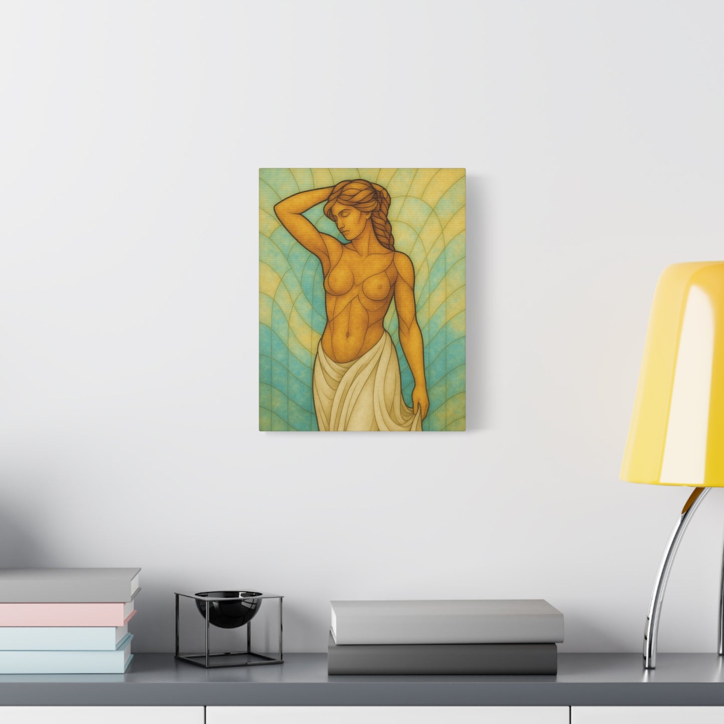 Etherial Stained Glass series -Stretched Canvas Art – Vibrant Figurative Design for Home Décor