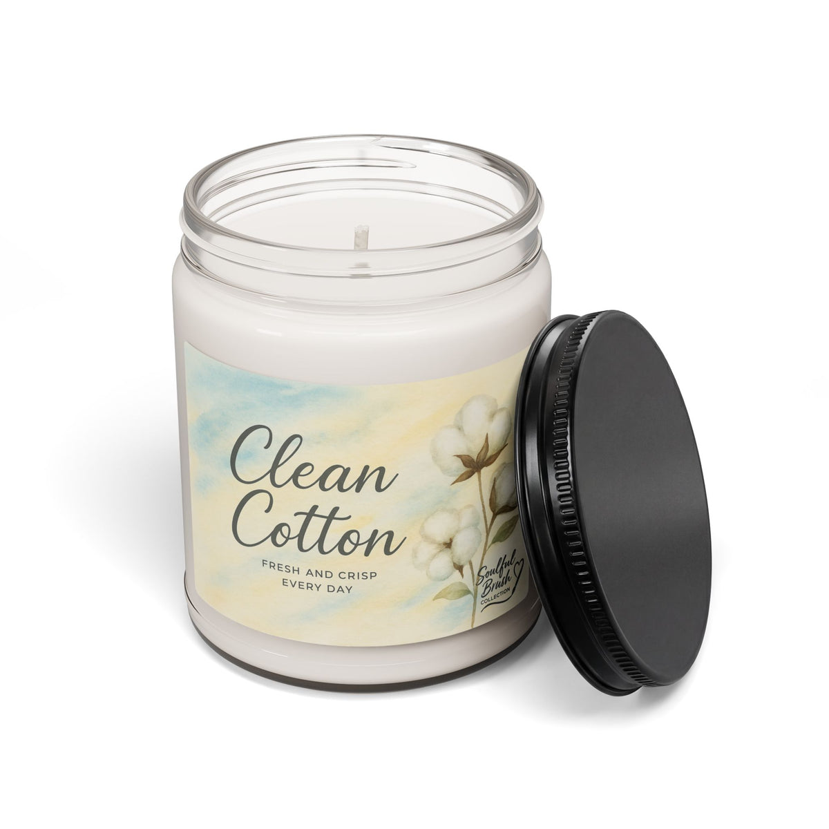 Clean Cotton Scented Soy Candle – 9oz