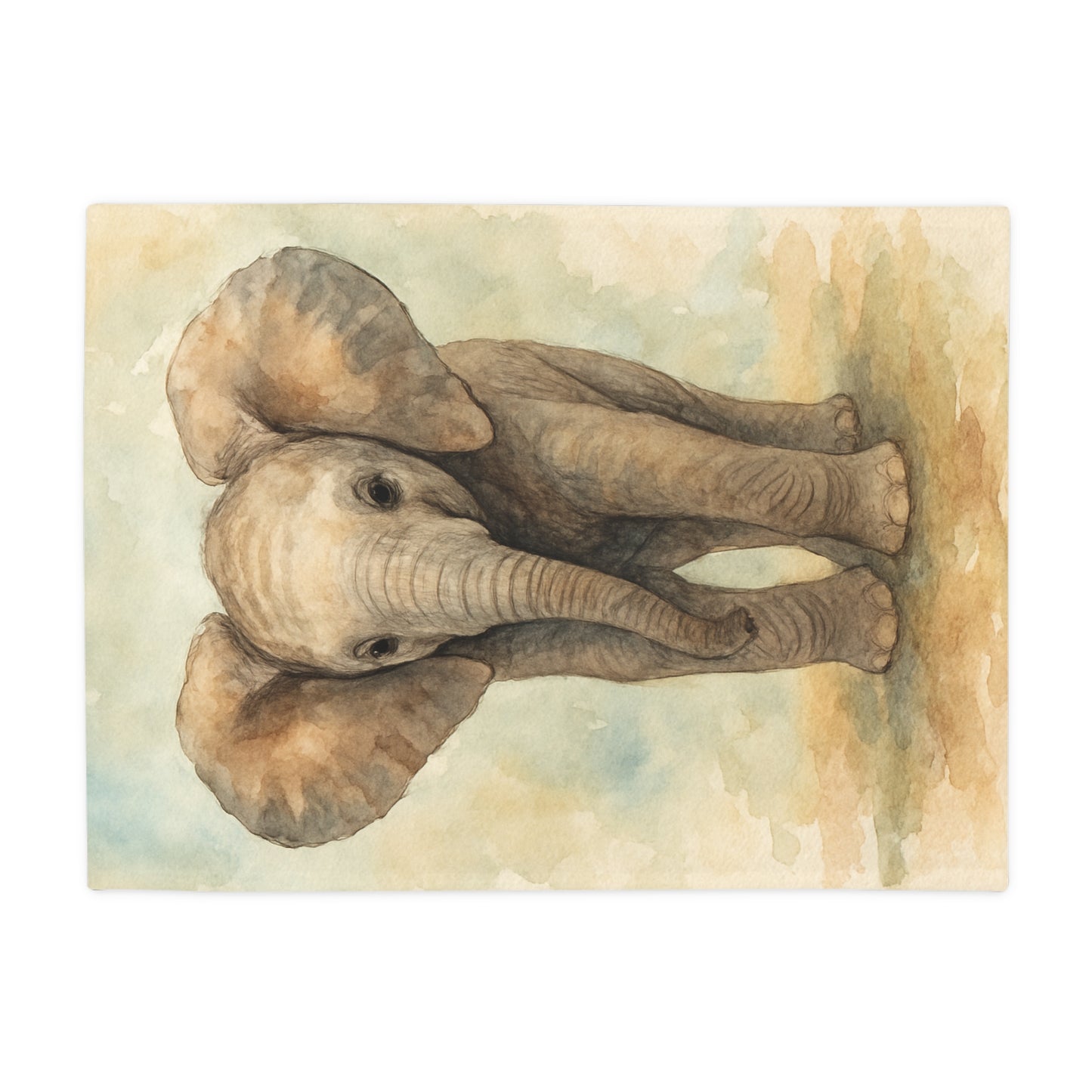 Baby Elephant-Savanah Collection-Plush Blanket - Coordinates with Baby Safari nursery items