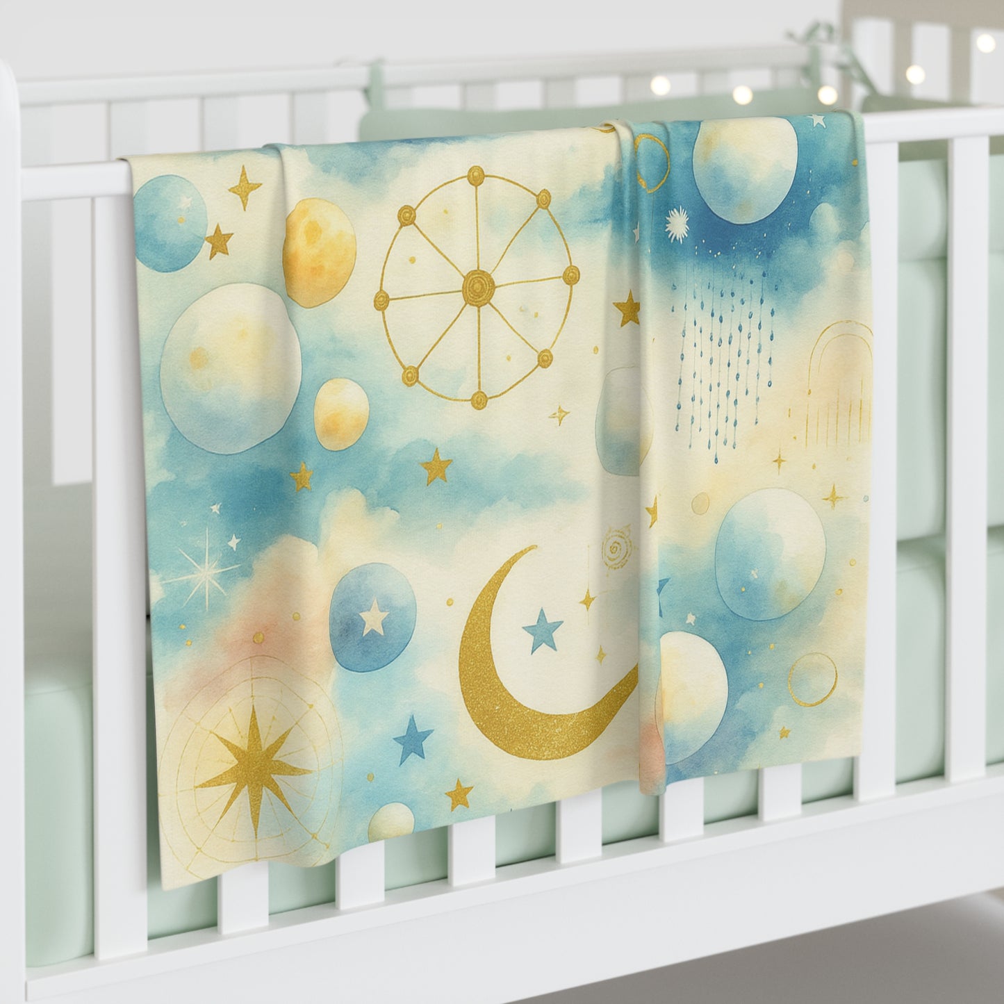 Azul Crepúsculo - Diseño de Guardería Sueños Celestiales, Suave y Acogedor