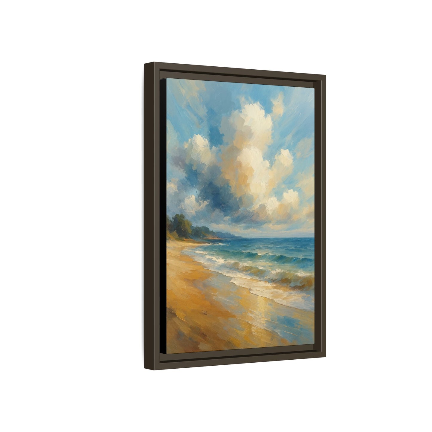 Morning Tide-Coastal Harmony Collection--Framed Seascape Canvas Wall Art