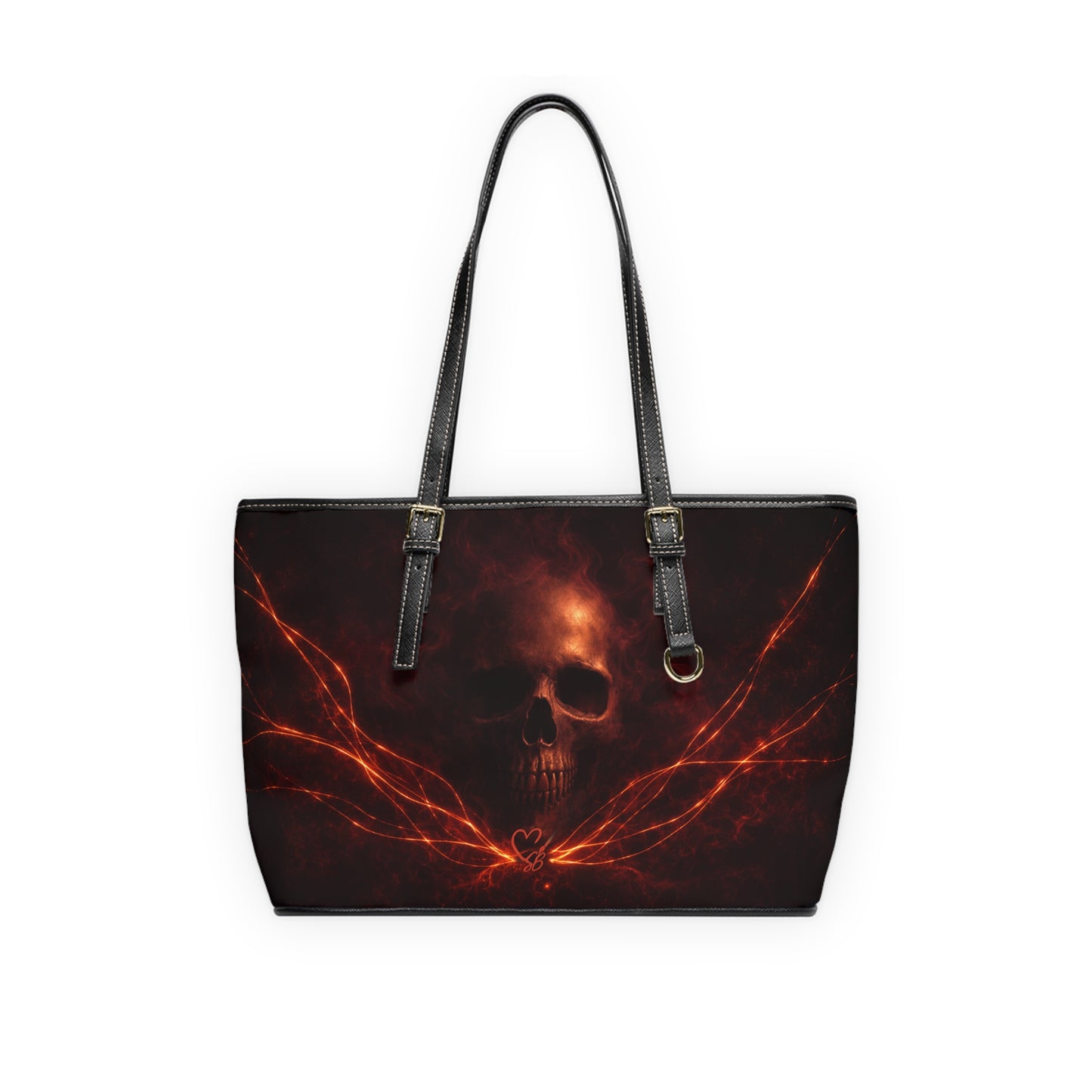 Reliquia etérea-Velo de las sombras Colección-Bolso de hombro de PU con llama de calavera