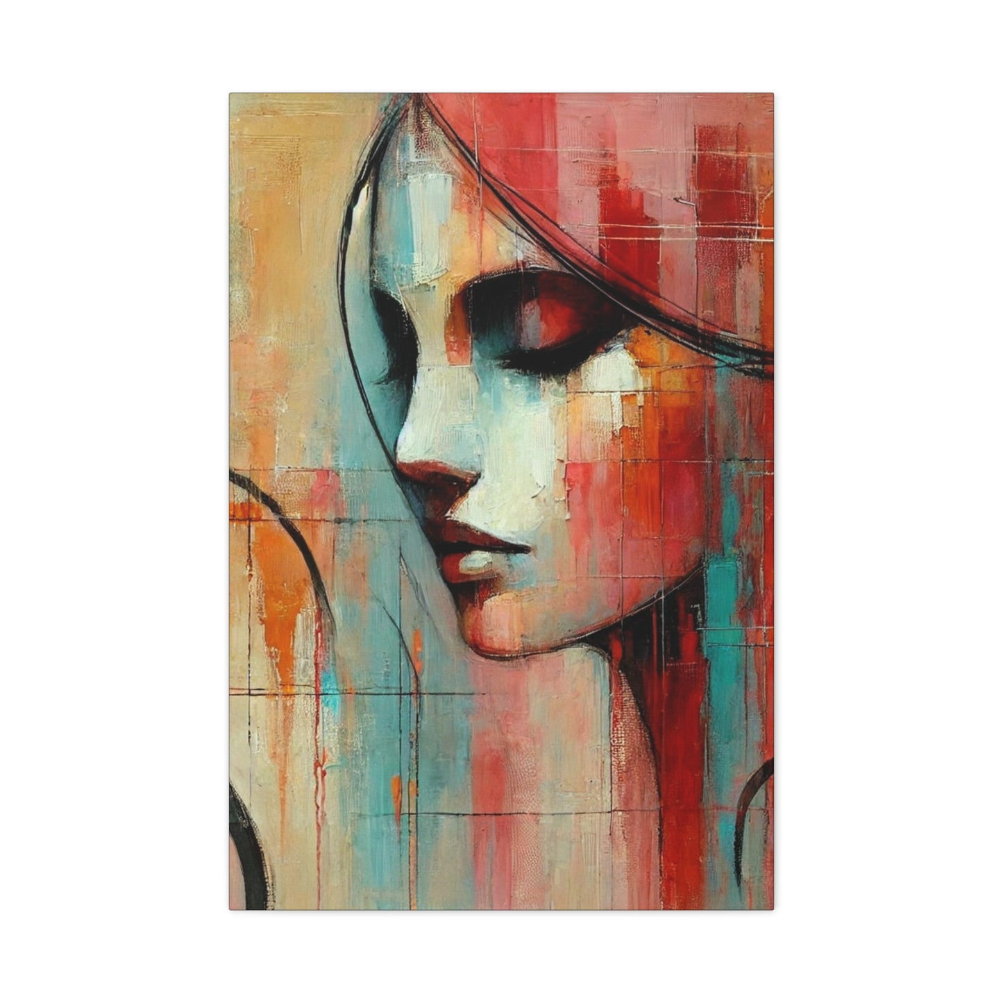Echoes of Grace -Fine Art Canvas Print - Female Abstract Print - Calming and Modern Artwork