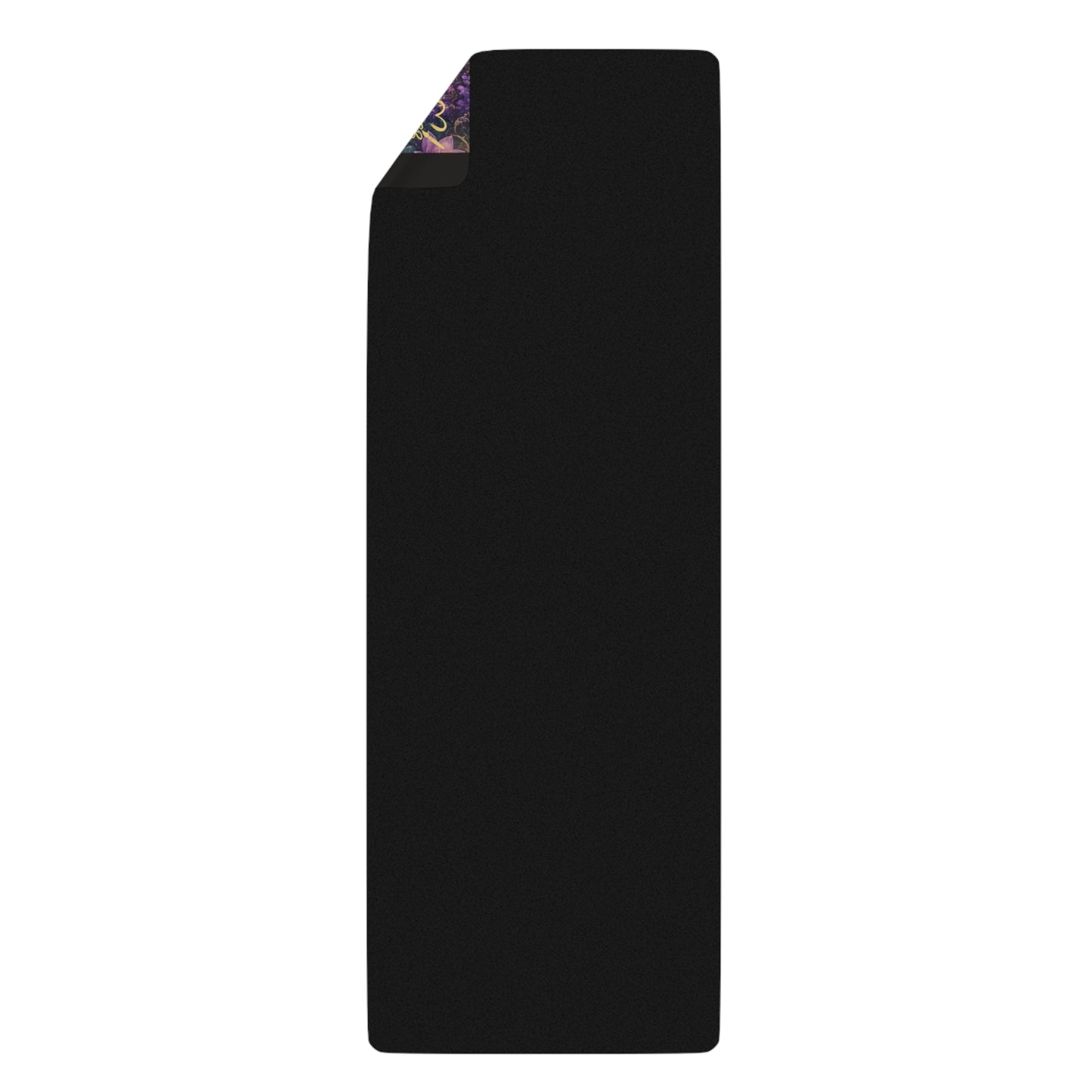 Chakra Lotus Meditation Rubber Yoga Mat — Psychedelic Mountain Serenity Design