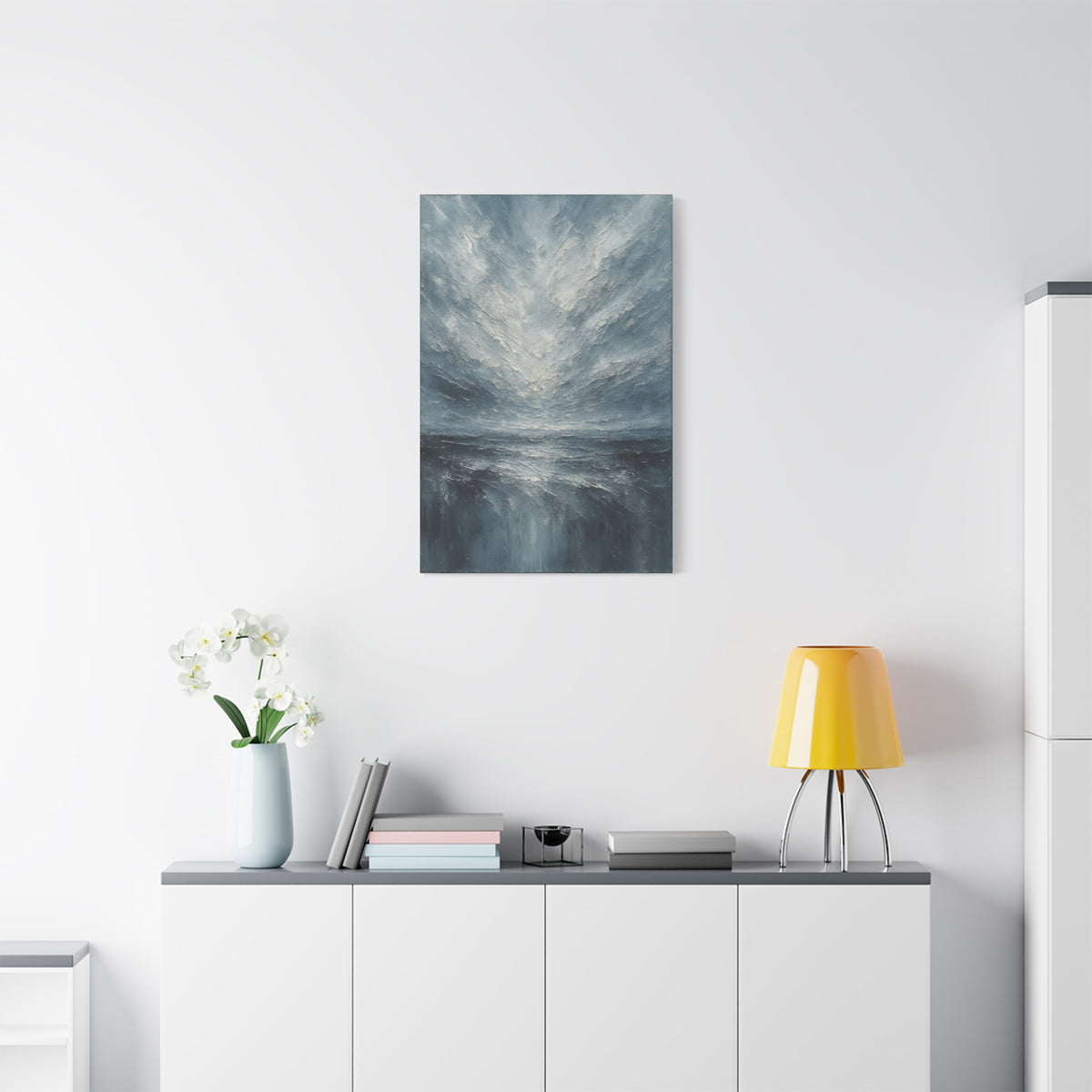 Ártico tormentoso - Colección de paisajes abstractos - Lienzo de bellas artes