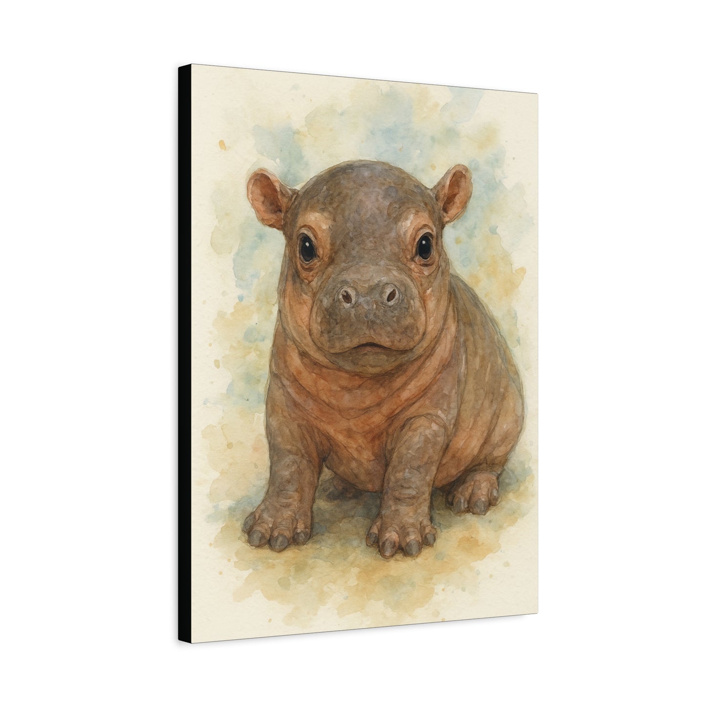 Baby Hippo-Canvas Wall Art - Savanah Collection