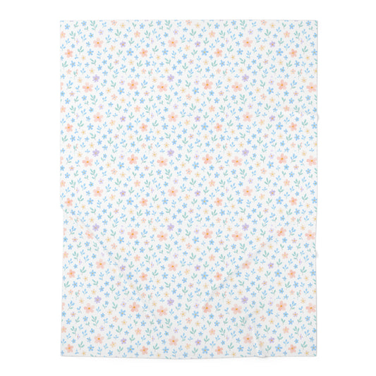 Manta Envolvente Floral para Bebé — Suave Envoltura de Flores Pastel para Recién Nacidos