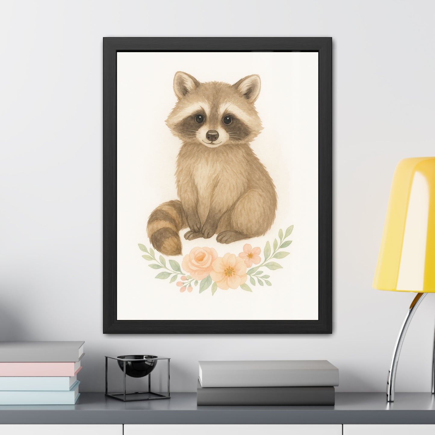 Racoon-Woodland Friends Country Chic Framed Poster