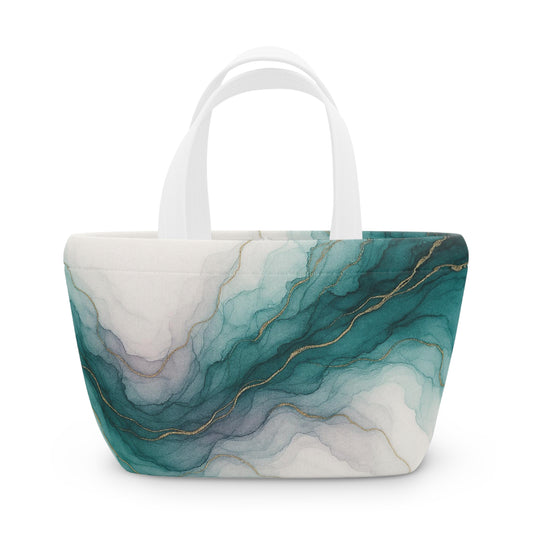 Waters Edge-Stylish Marble Lunch Bag , Abstract Collection, Insulated Tote for Work, School, Picnics, Eco-Friendly Gift, Trendy Storage Solution