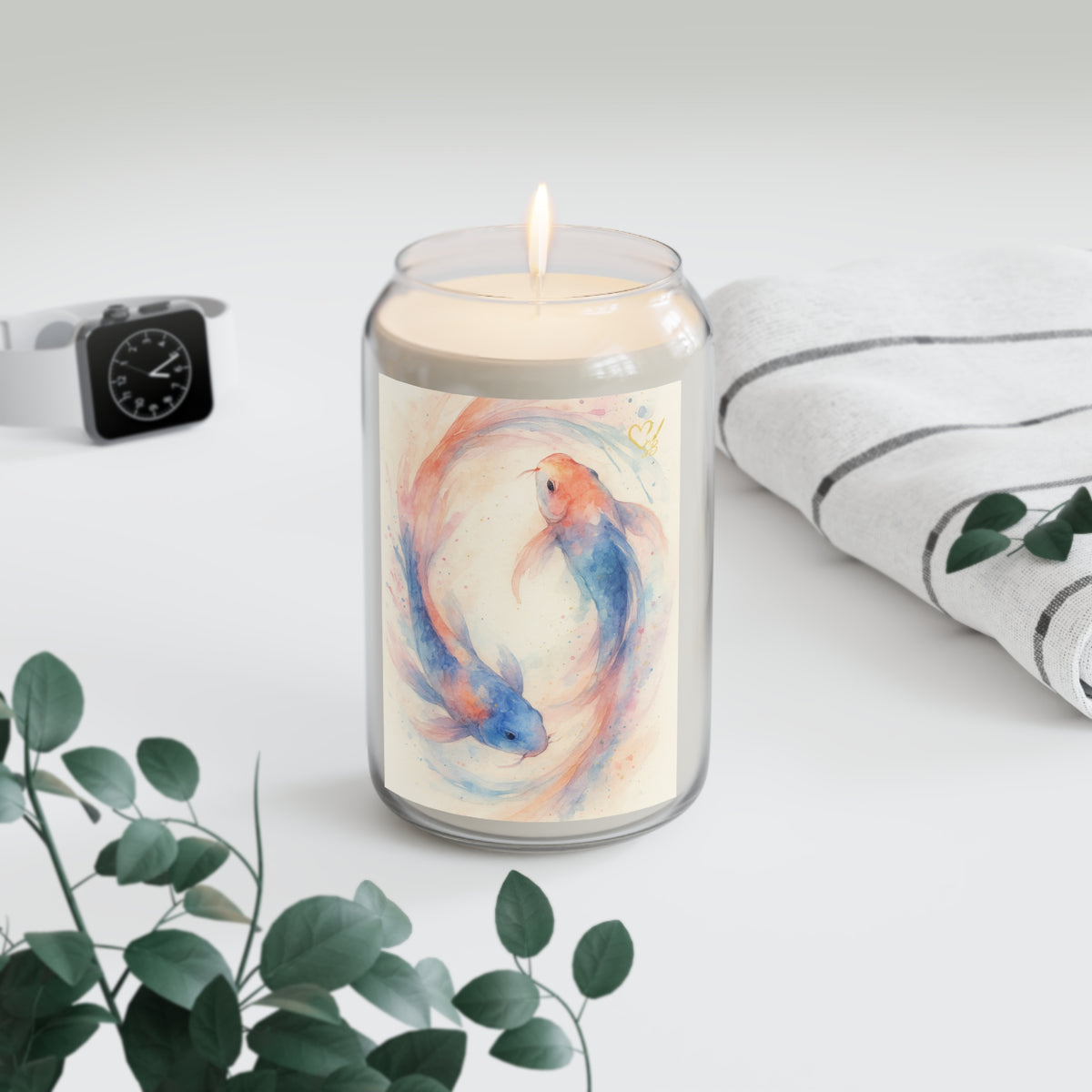 Koi Harmony Scented Soy Candle — 13.75 oz Aromatherapy Candle