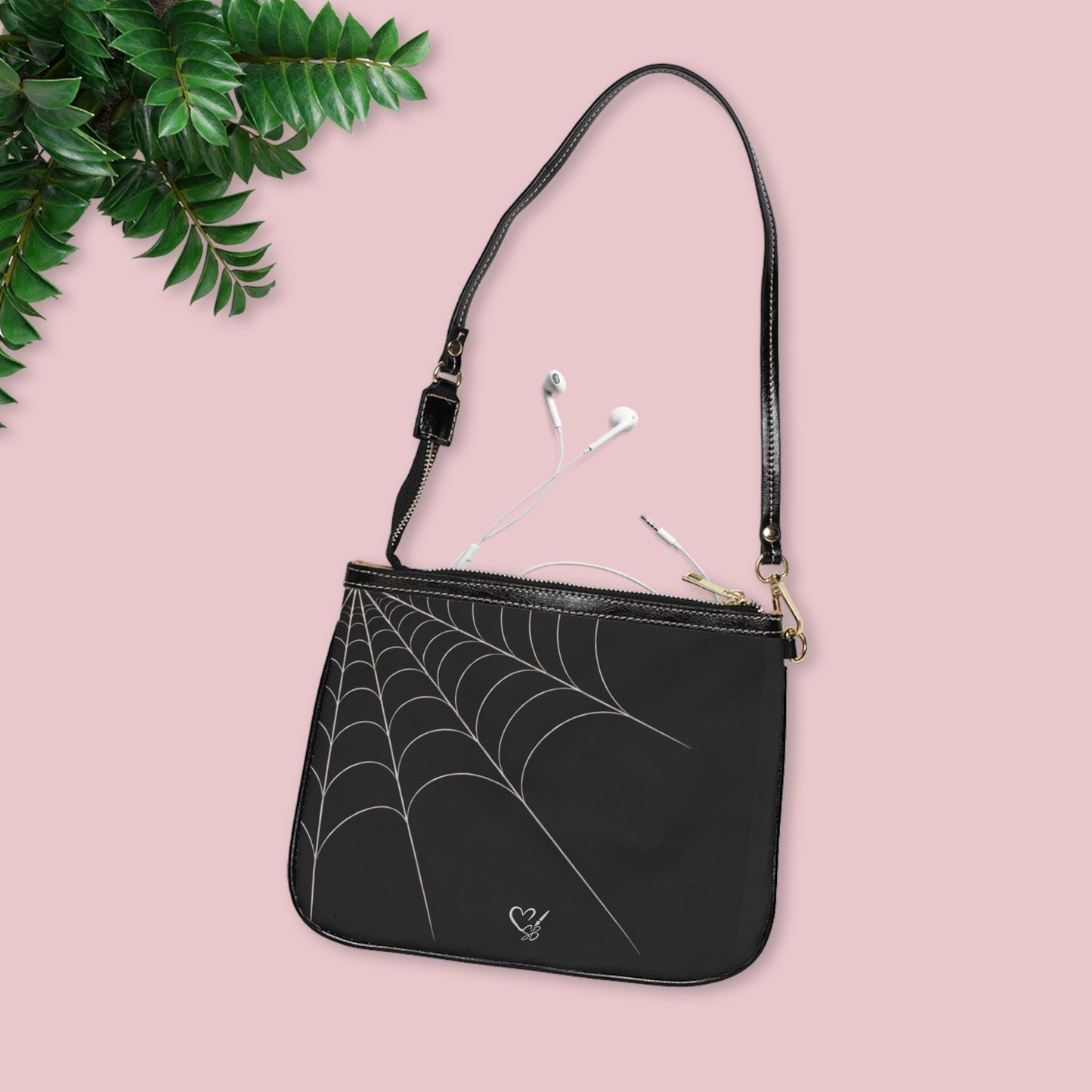 Veiled Web - Drift- Spiderweb Shoulder Bag — Small Black Crossbody Purse