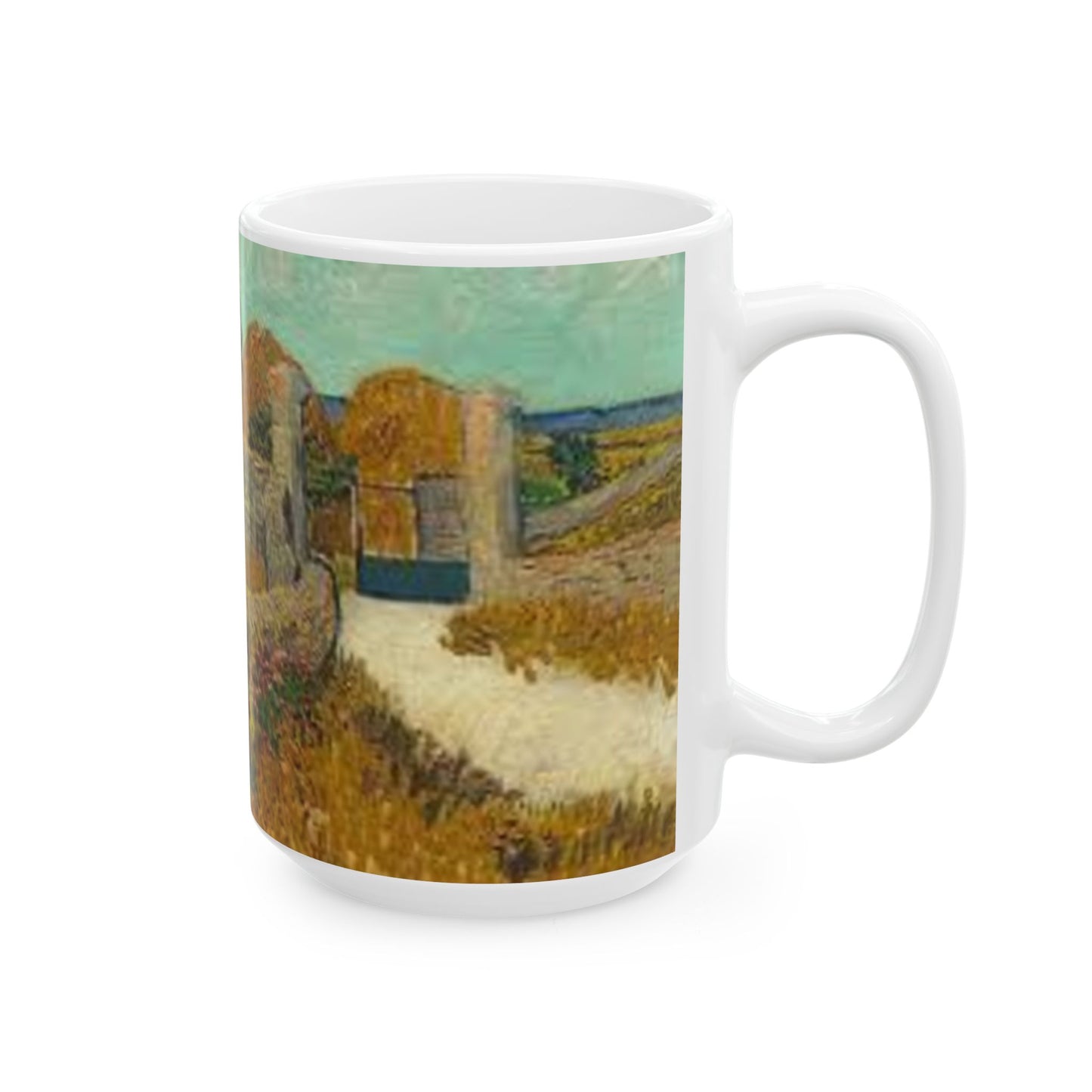 Van Gogh Paisaje 2 - Ecos de los Maestros - Taza de Cerámica — Taza de Café de Prado Sereno y Cielo (11oz, 15oz)