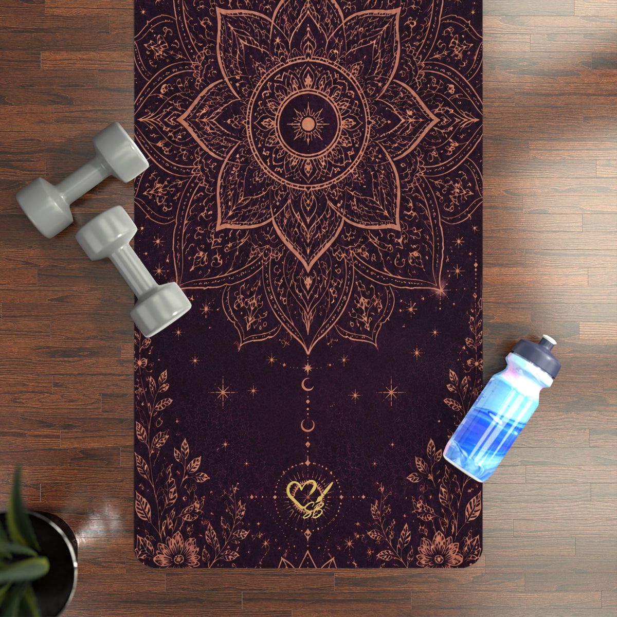 Mandala Moon Rubber Yoga Mat — Non‑Slip Eco Meditation Mat