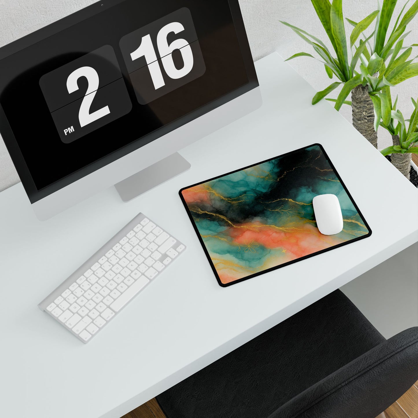 Fairy Garden- Abstract Collection-Elegant Abstract Desk Mat - Stylish Workspace Accessory
