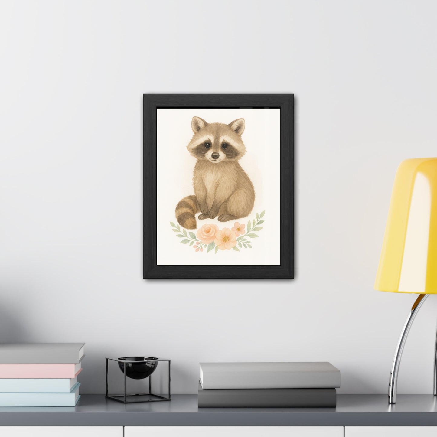 Racoon-Woodland Friends Country Chic Framed Poster