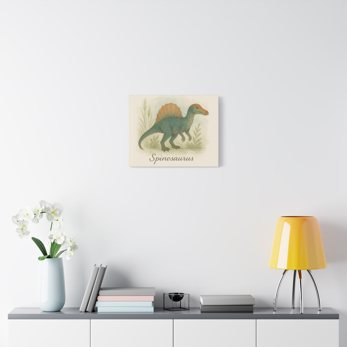 Spinosaurus Canvas Wall Art — Matte Stretched Dinosaur Print