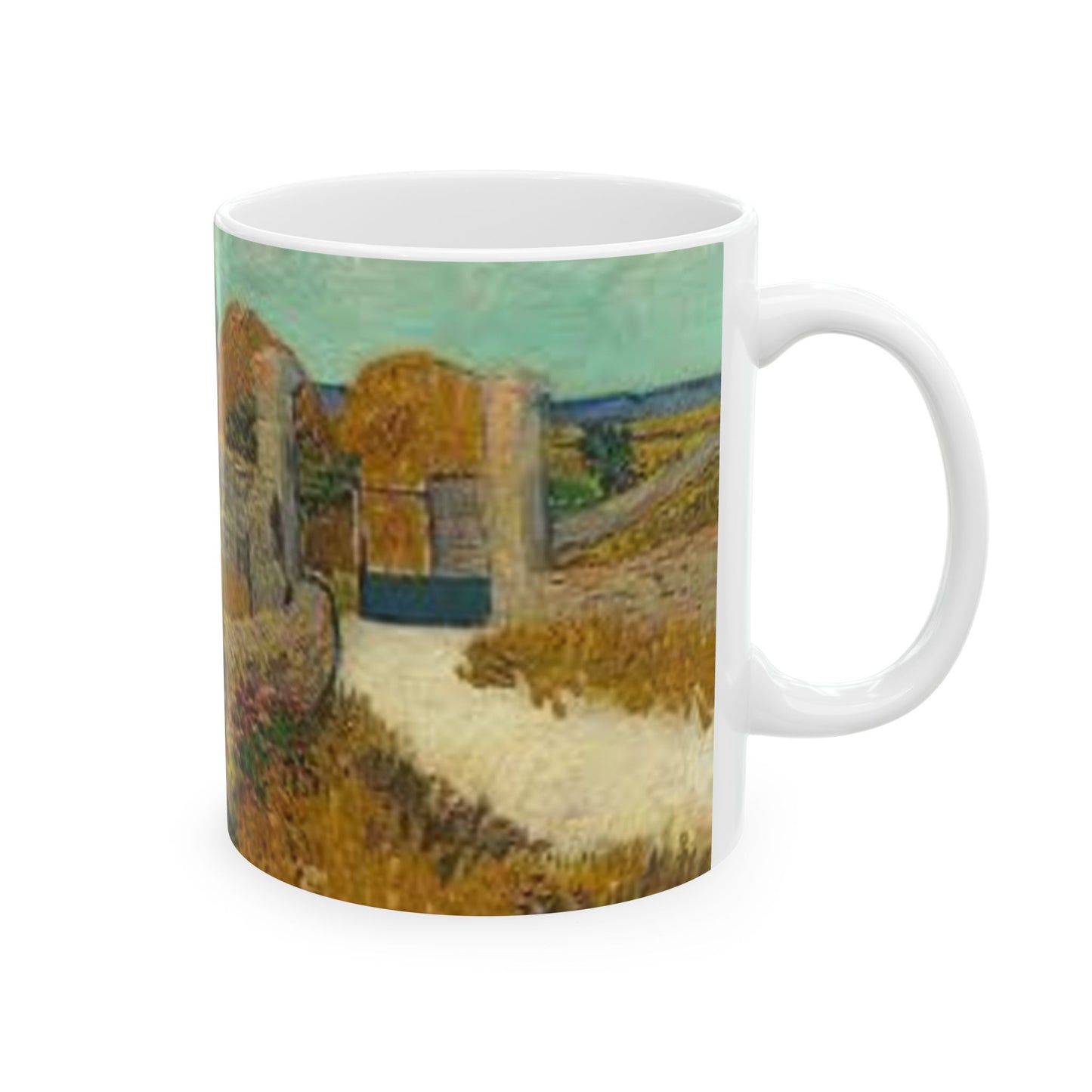 Van Gogh Paisaje 2 - Ecos de los Maestros - Taza de Cerámica — Taza de Café de Prado Sereno y Cielo (11oz, 15oz)